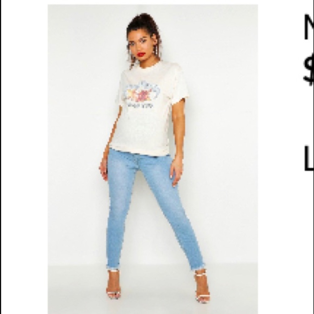Maternity ripped hem jeans